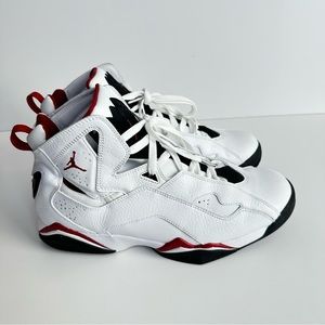 Jordan True Flight. White/Varsity/Black/Red Size 10.5 Sneaker